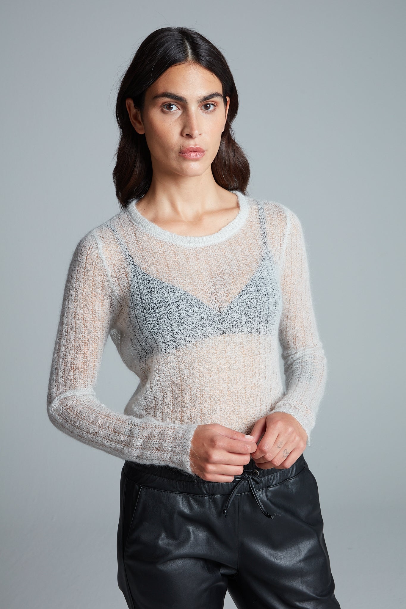 Grey mohair outlet jumper