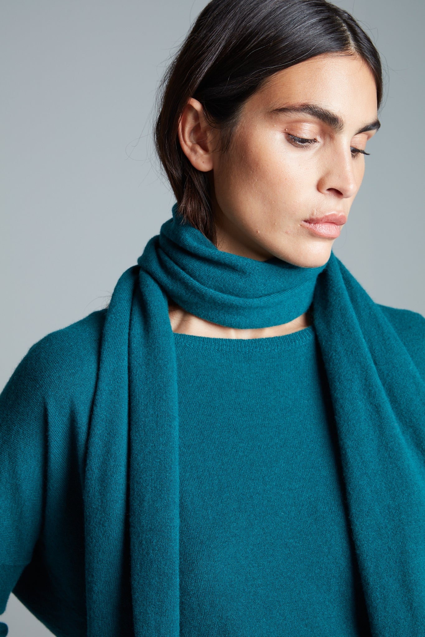 Teal cashmere scarf new arrivals