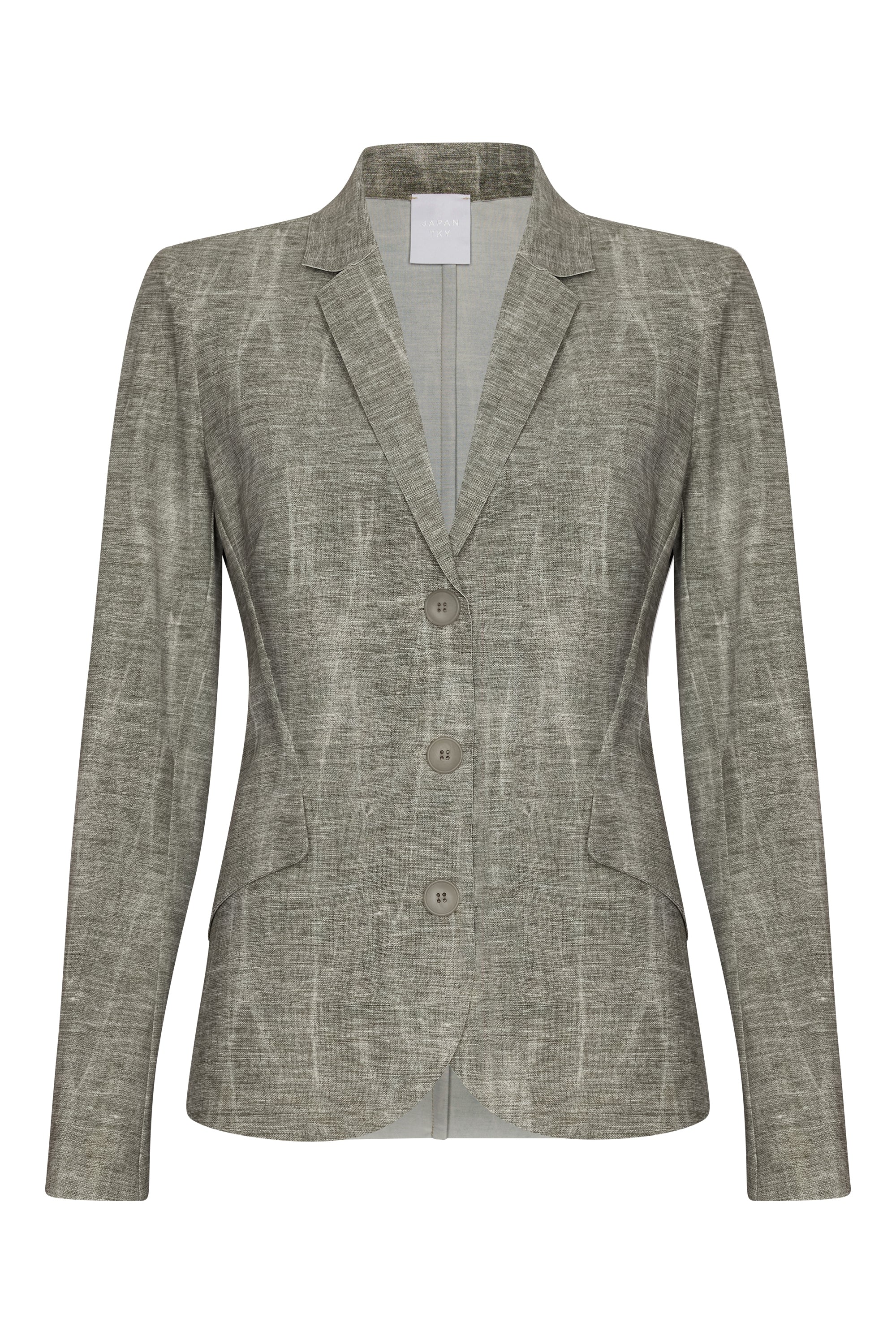 Blazer | Regular Travel Print | Danno Dessin | Dusky Green Structure