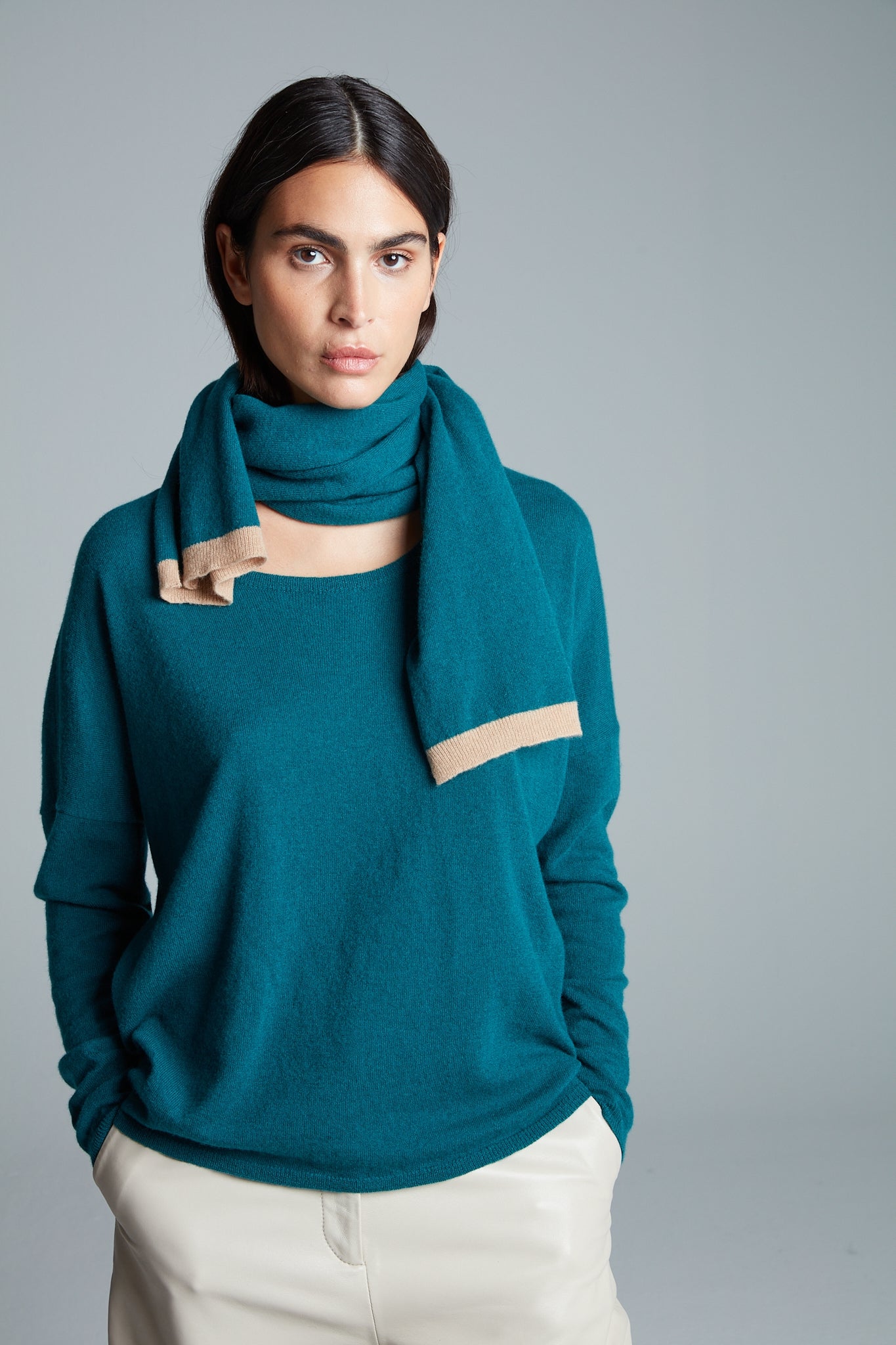 Cashmere scarf store teal