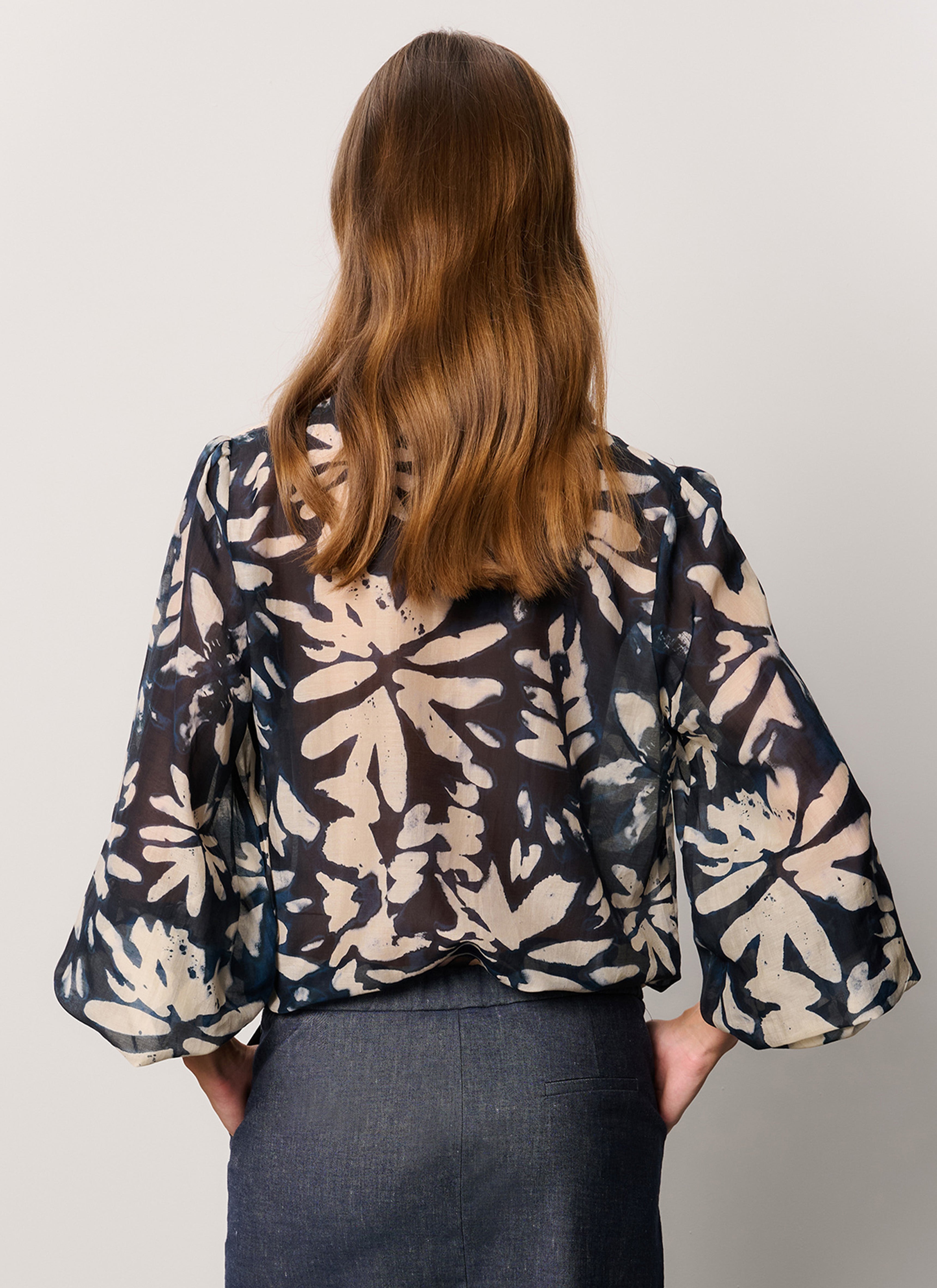 Blouse | Cotton Silk | Sen Print Tie Dye | Tie Dye Flower