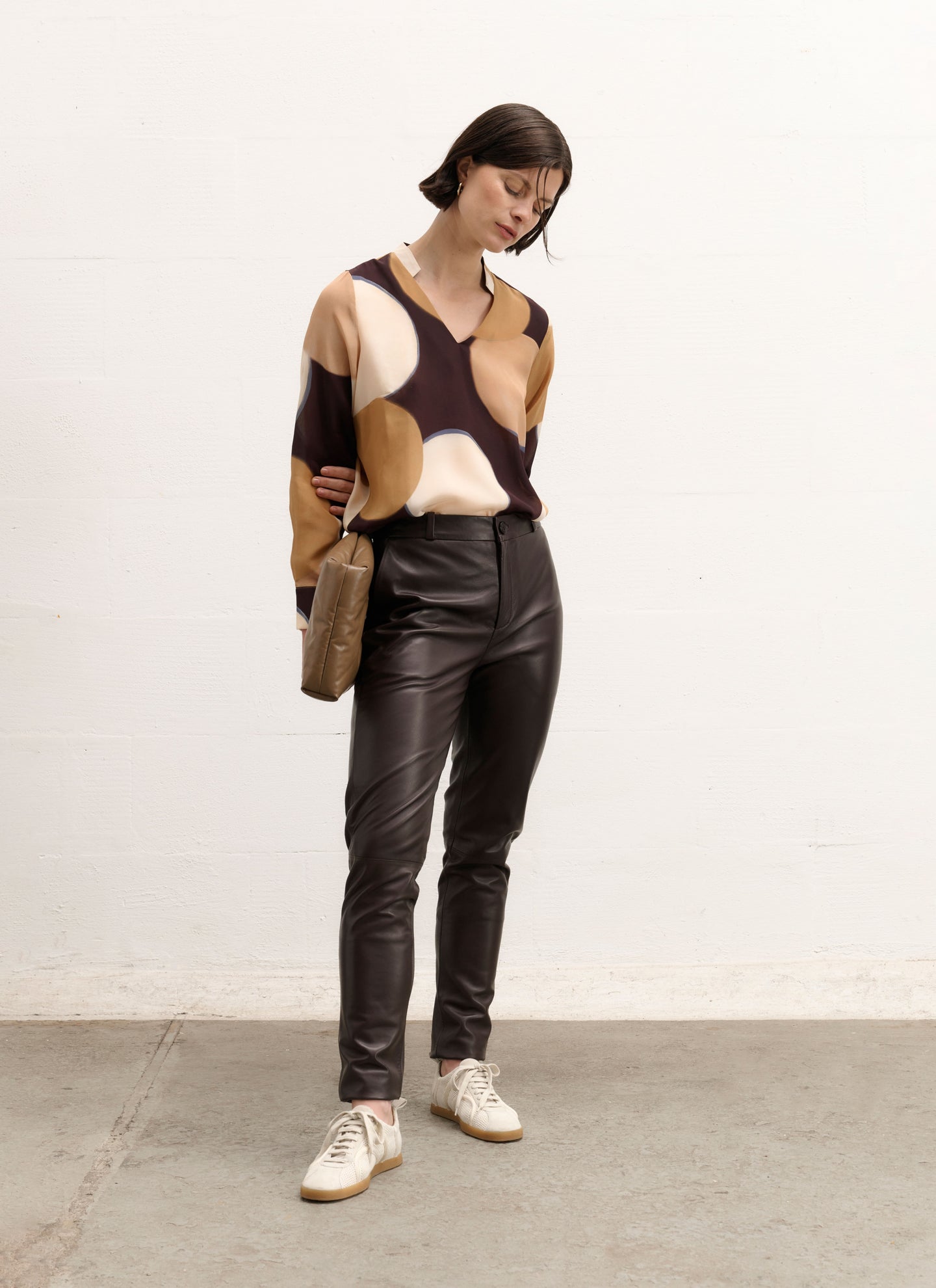 Pants | Lambs Leather | Akimi | Aubergine Leather