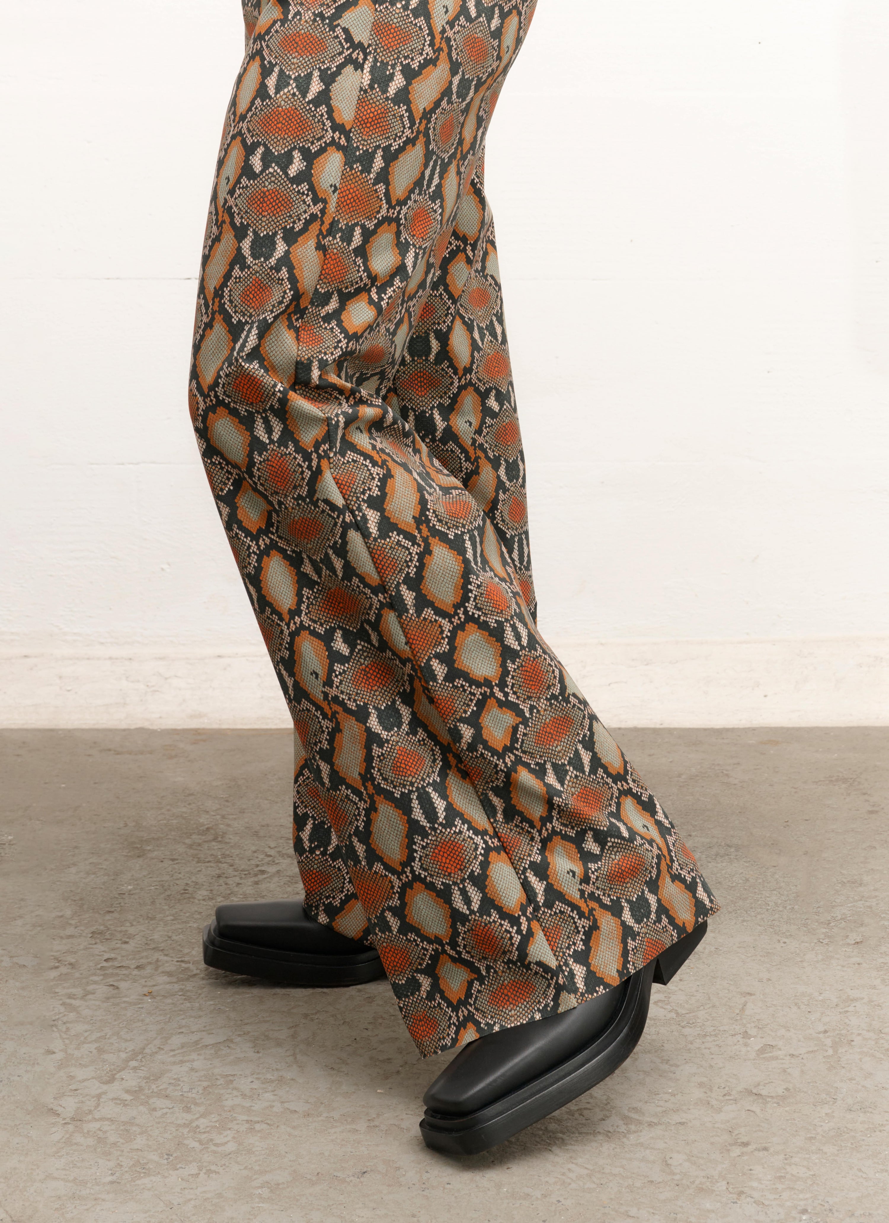 Pants | Heavy Travel Printed | Febri Prints | Cobra Orange