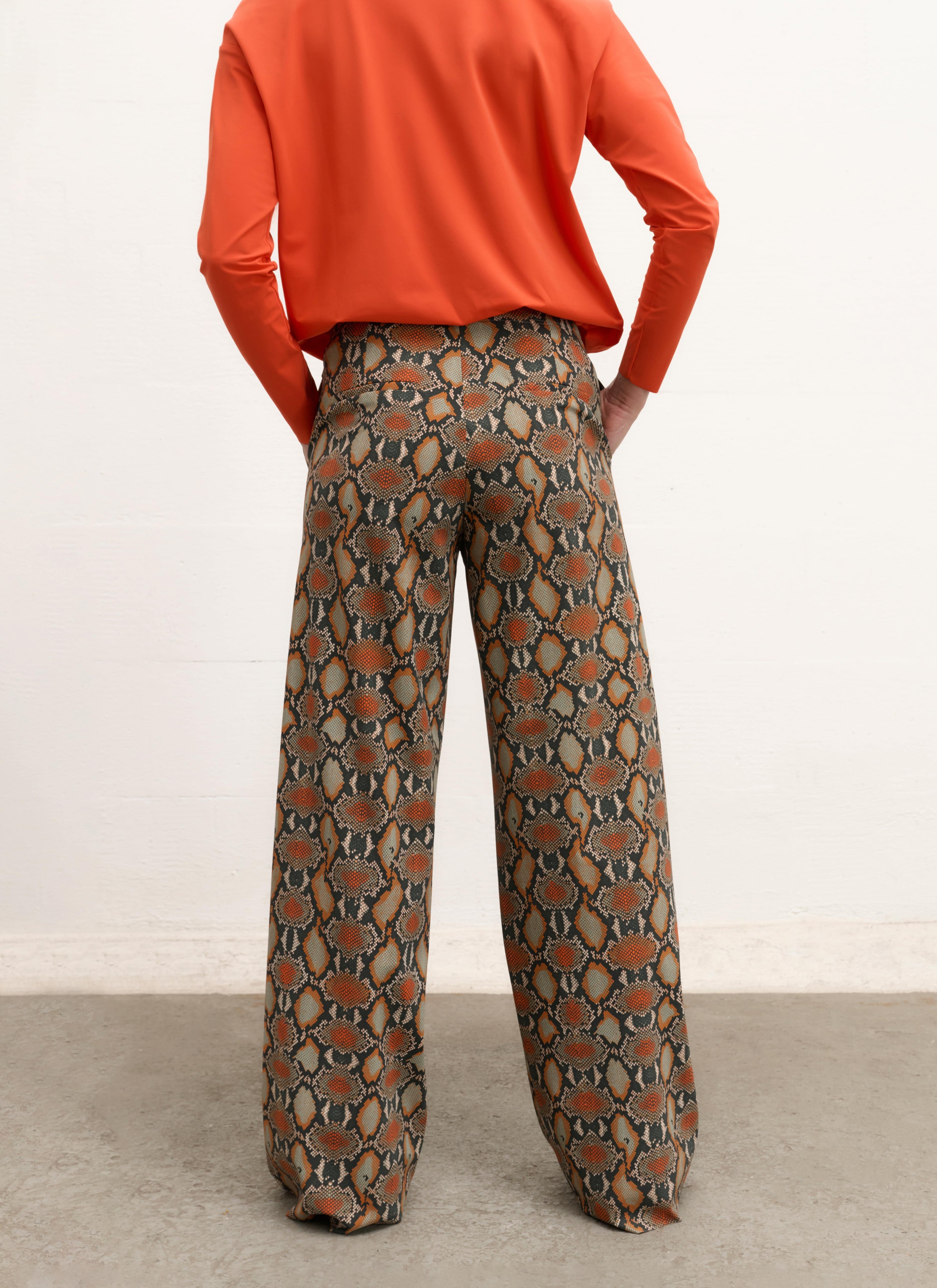 Pants | Heavy Travel Printed | Febri Prints | Cobra Orange