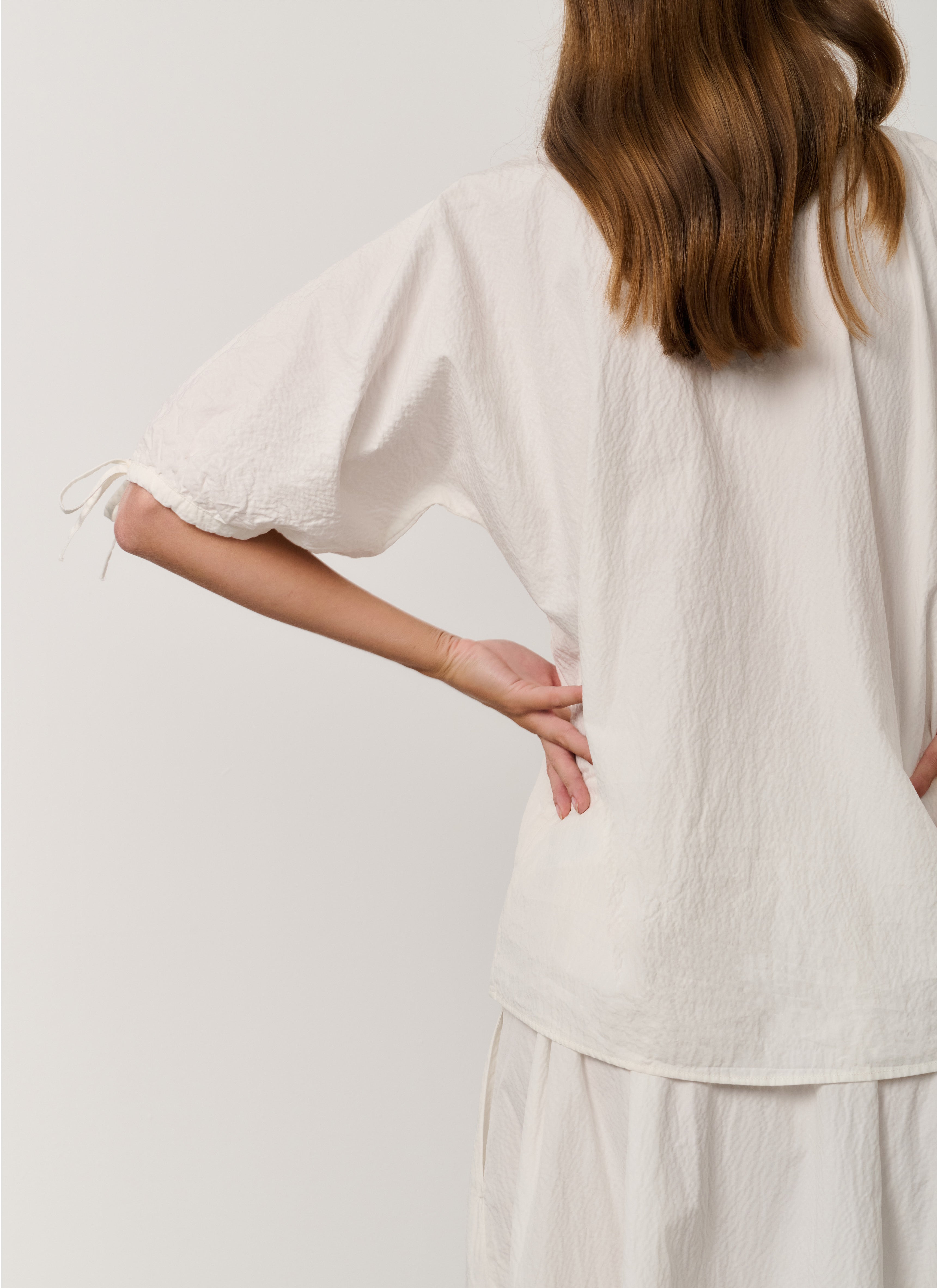 Blouse | 100% Cotton | Hideka | Optical White