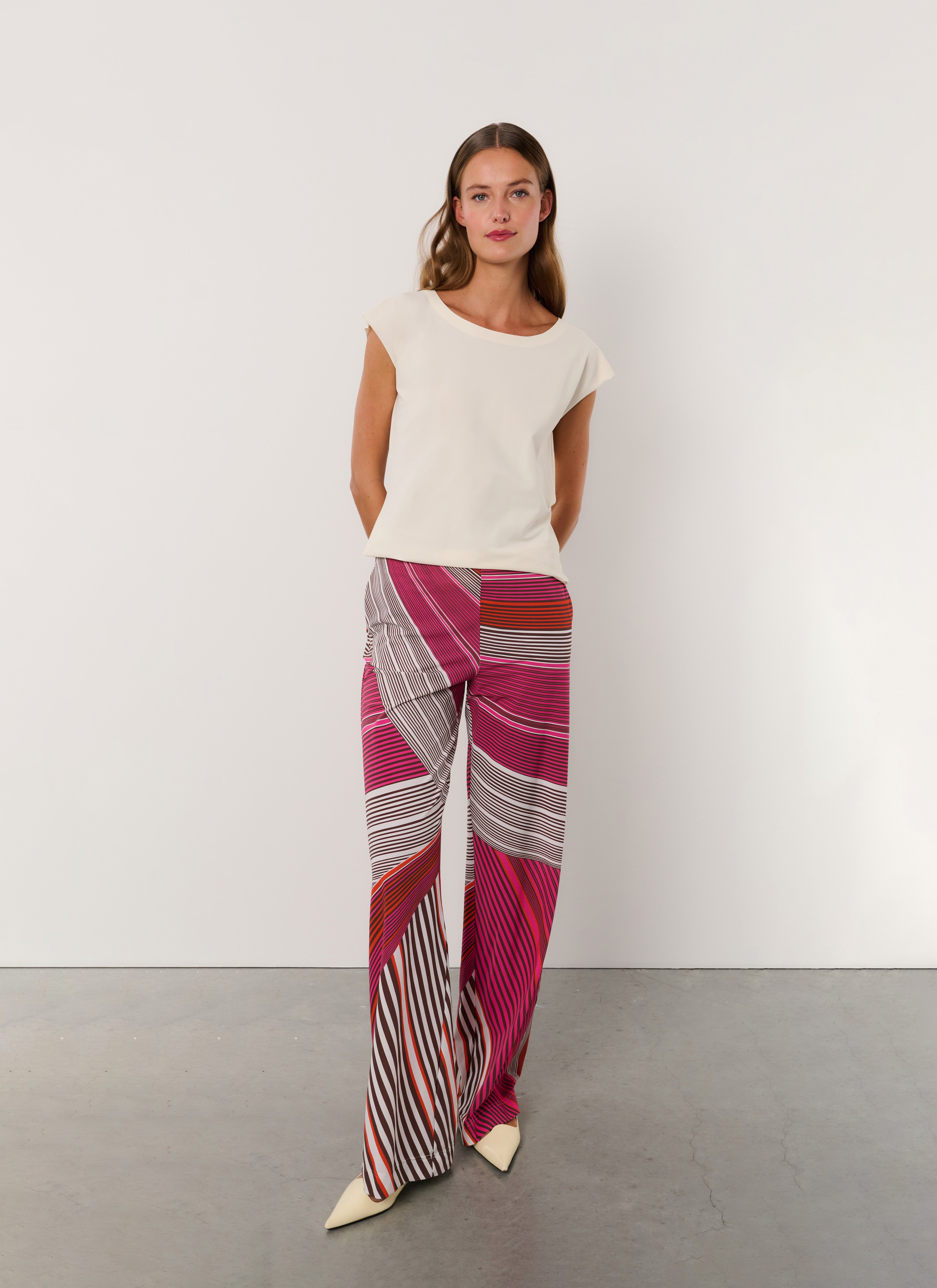 Pants | Regular Travel Print | Emica | Multicolored Stripe | Japan TKY